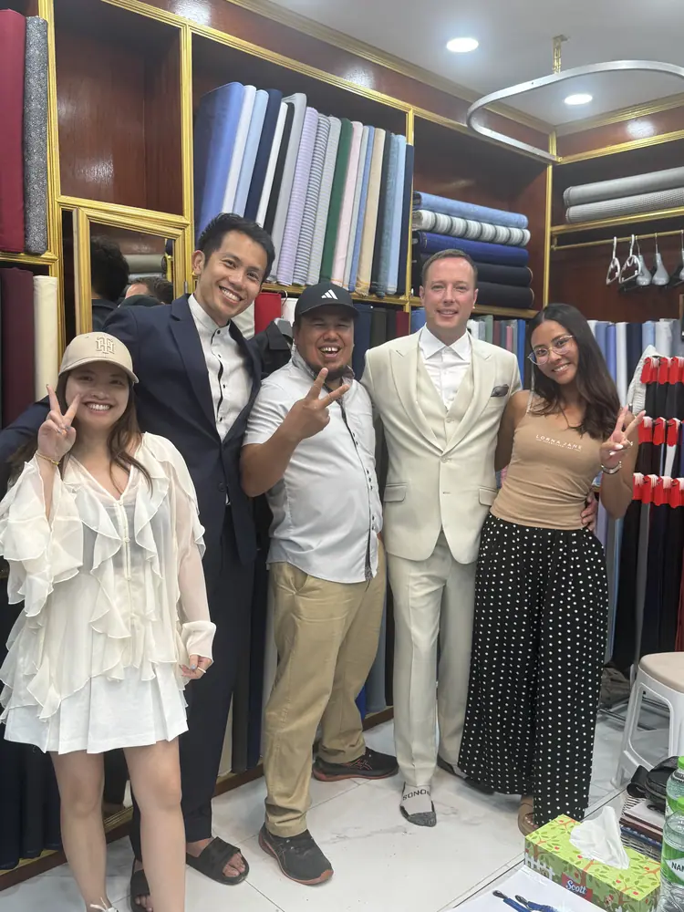Custom tailoring for a client visiting Koh Samui