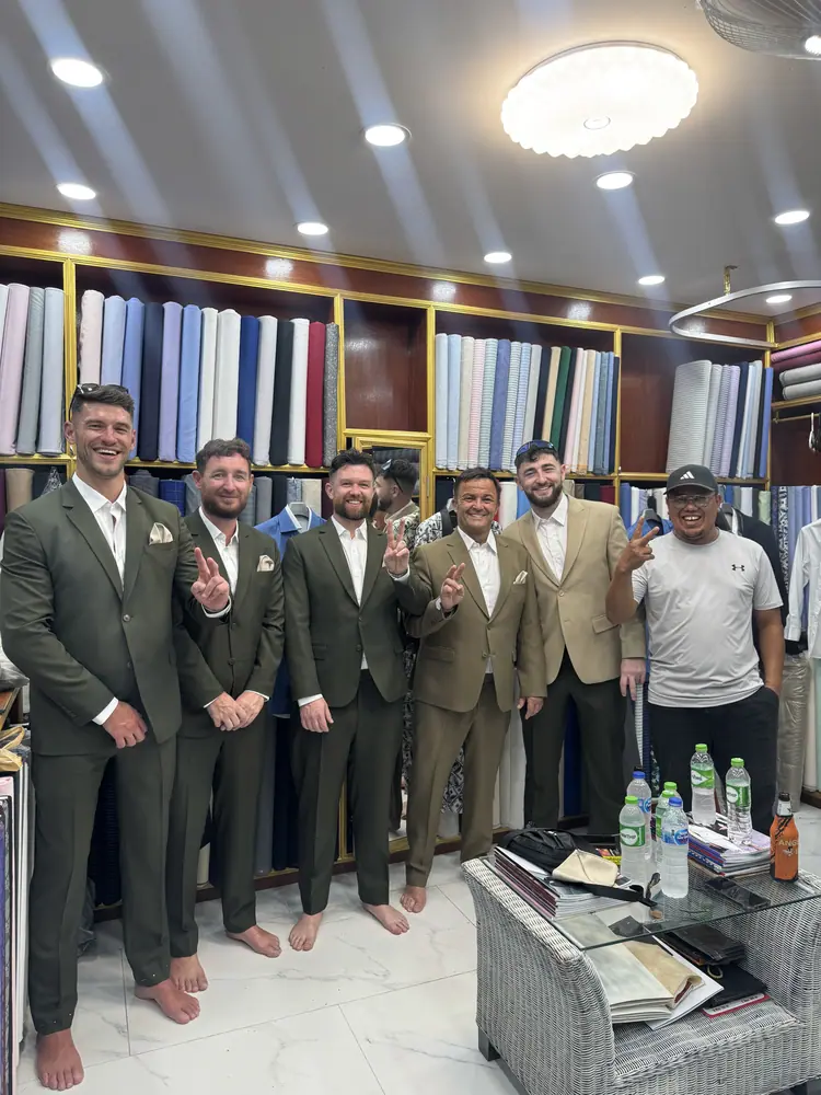 Custom tailoring for a client visiting Koh Samui