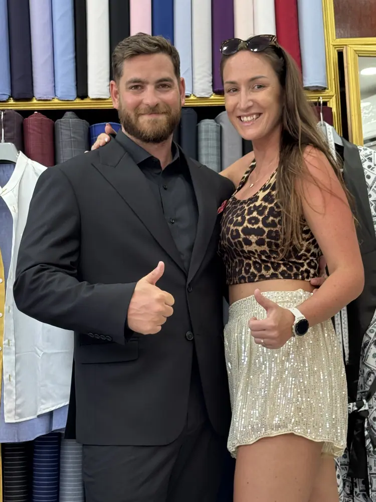 Custom tailoring for a client visiting Koh Samui