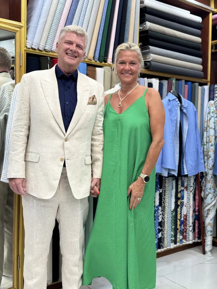Custom tailoring for a client visiting Koh Samui