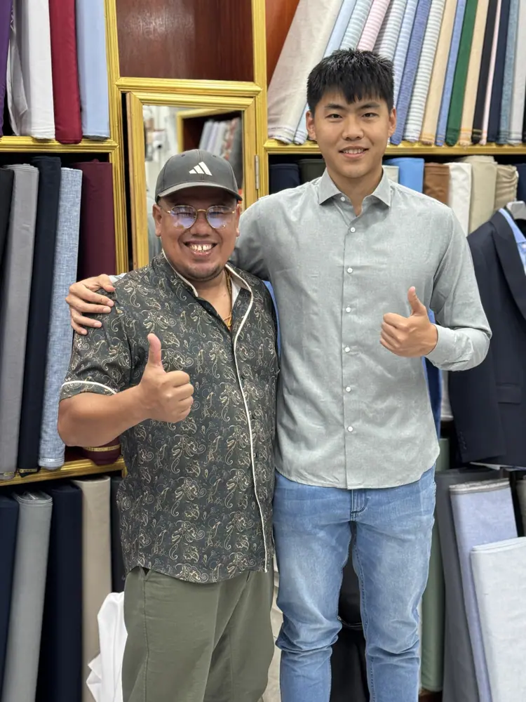 Custom tailoring for a client visiting Koh Samui