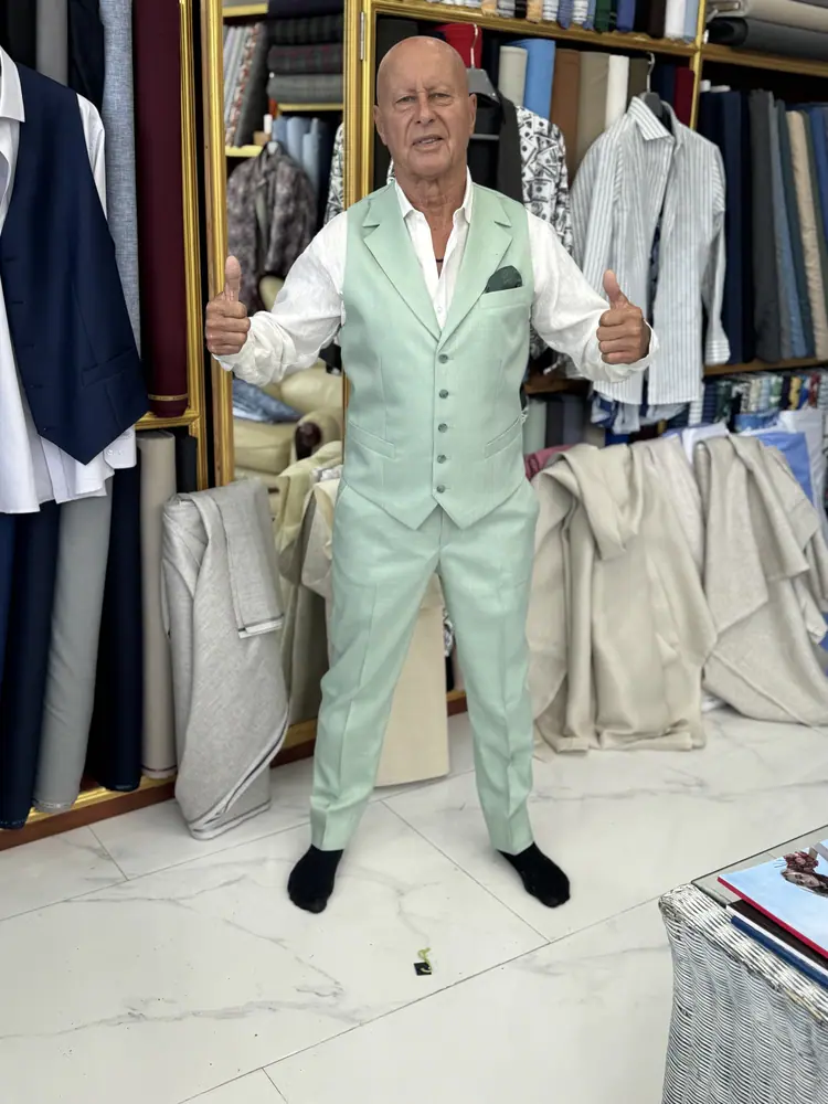 Custom tailoring for a client visiting Koh Samui